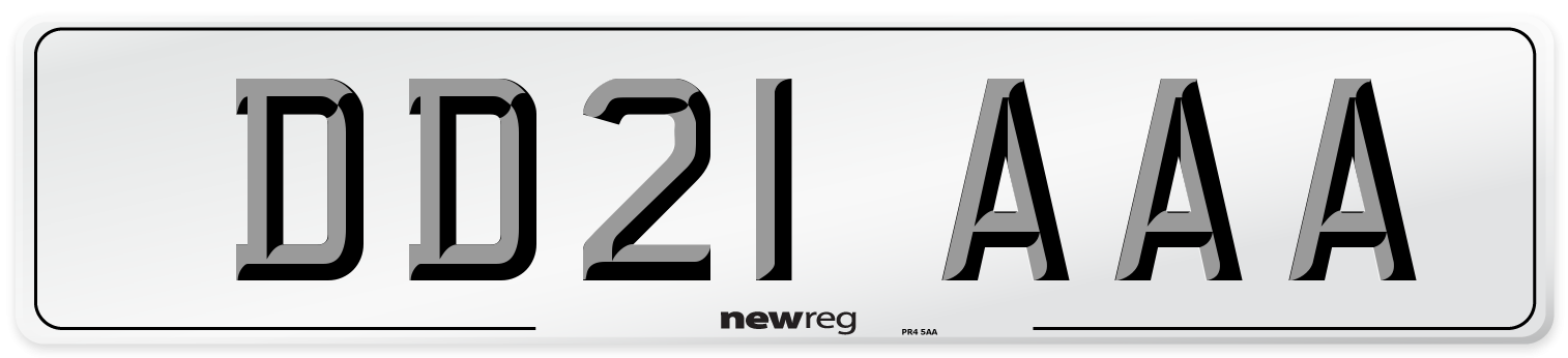 DD21 AAA Number Plate from New Reg